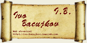 Ivo Bačujkov vizit kartica